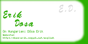 erik dosa business card